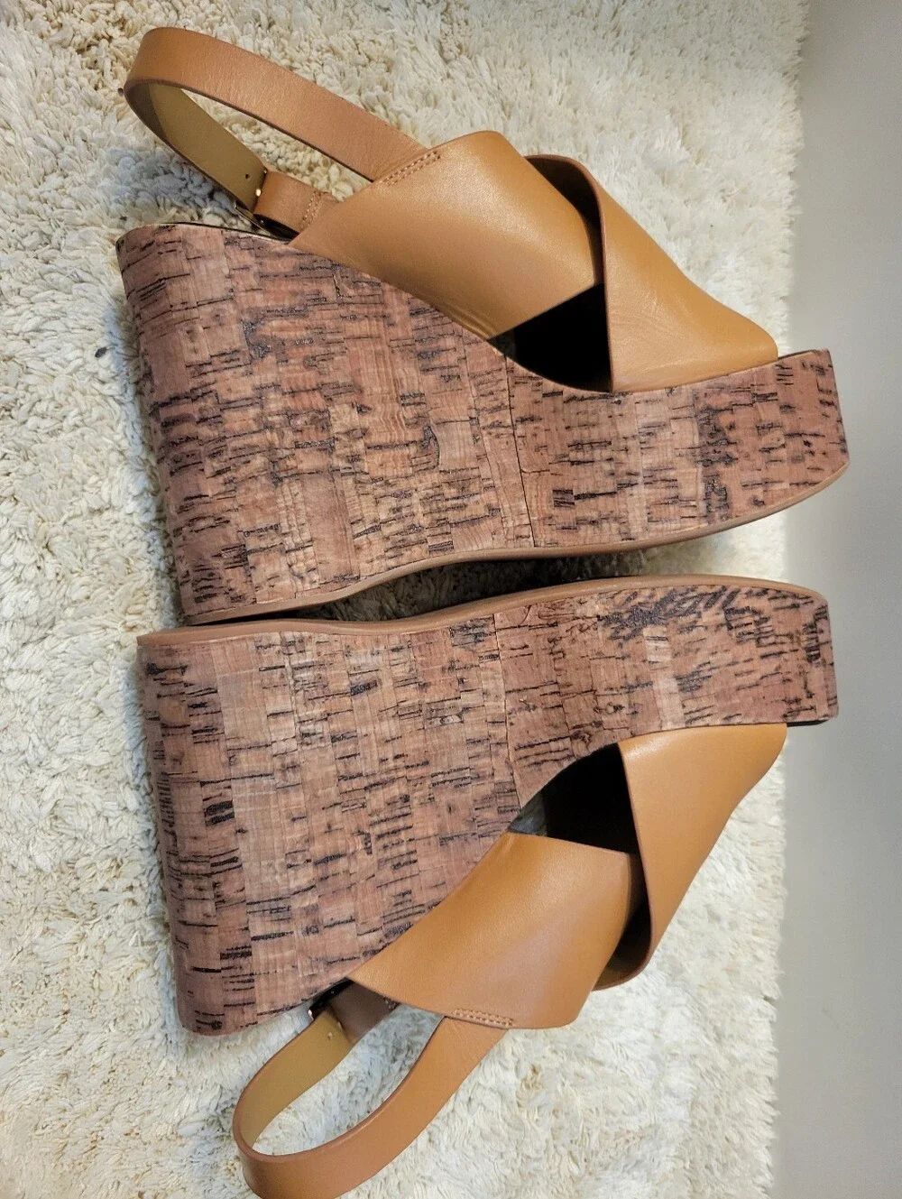 Tony Bianco Vogue Tan Como Wedged Sandals Size 10
